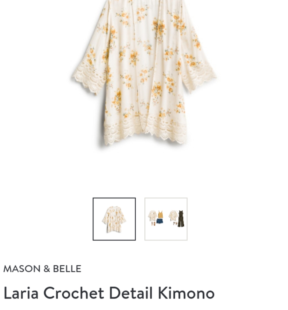 Mason and Belle Laria crochet detail Kimono